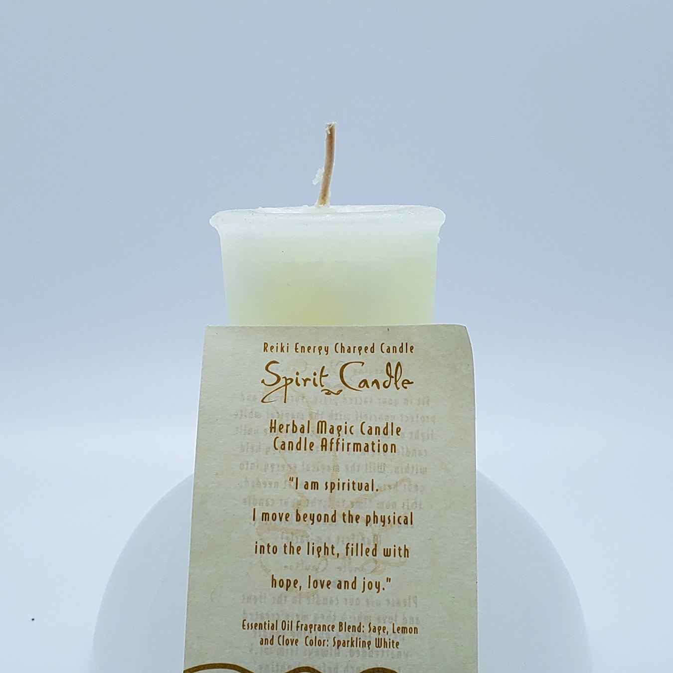 Spirit | Sparkling White | Votive Intention Candle | Reiki Charged - Spiral Circle