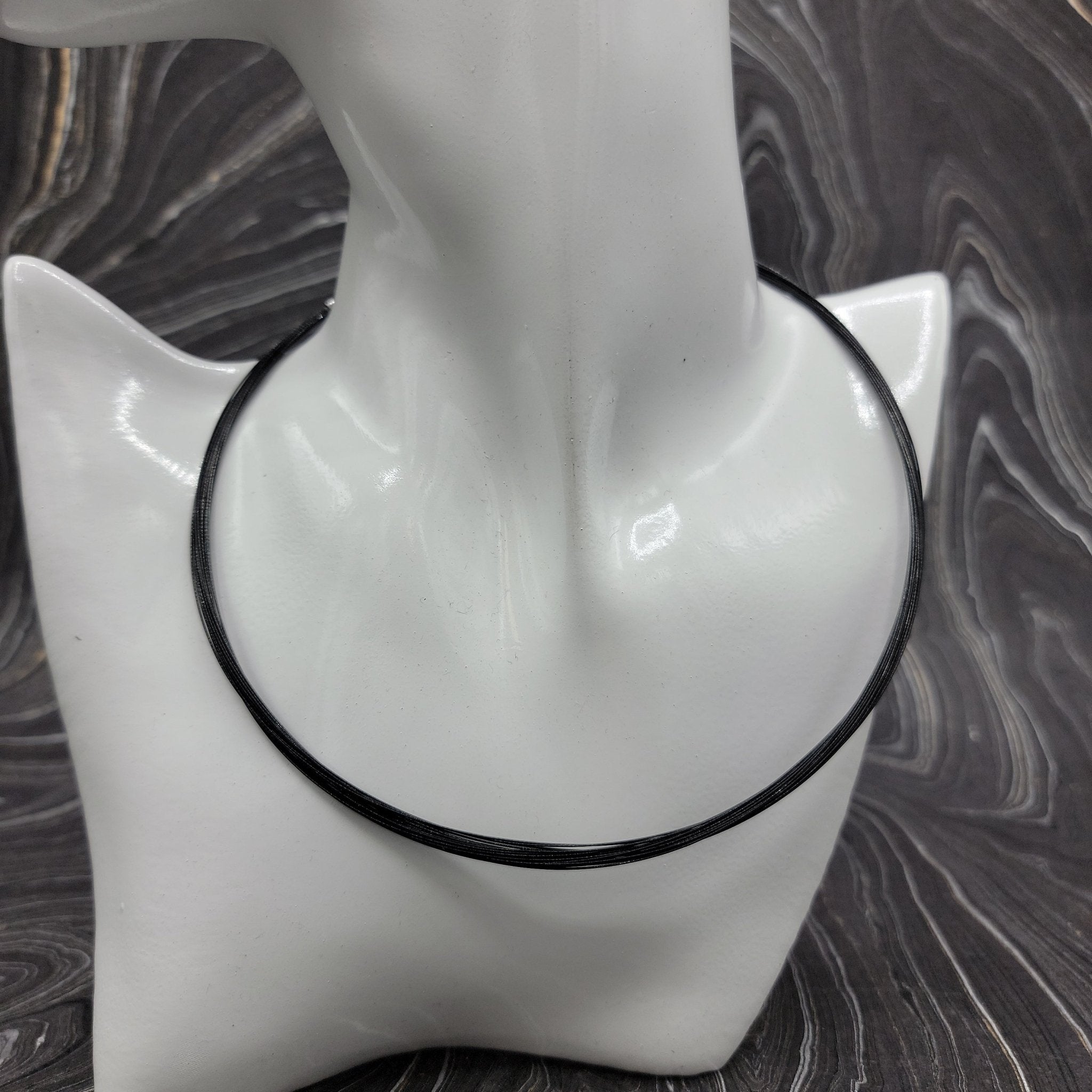 Stainless Steel Cable Necklace | 16" - Spiral Circle