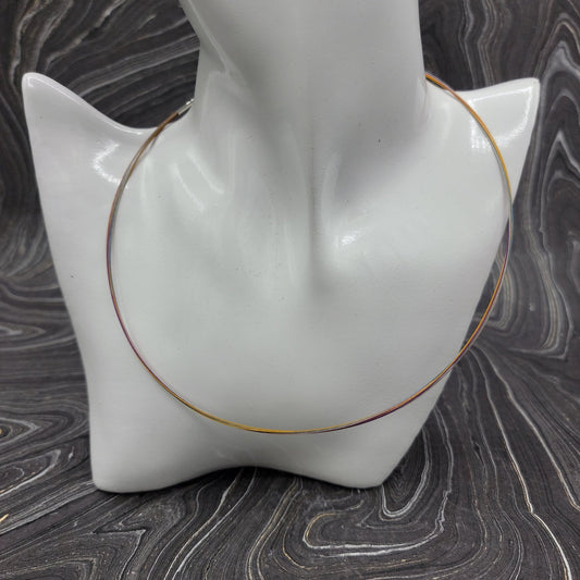 Stainless Steel Cable Necklace | 16" - Spiral Circle