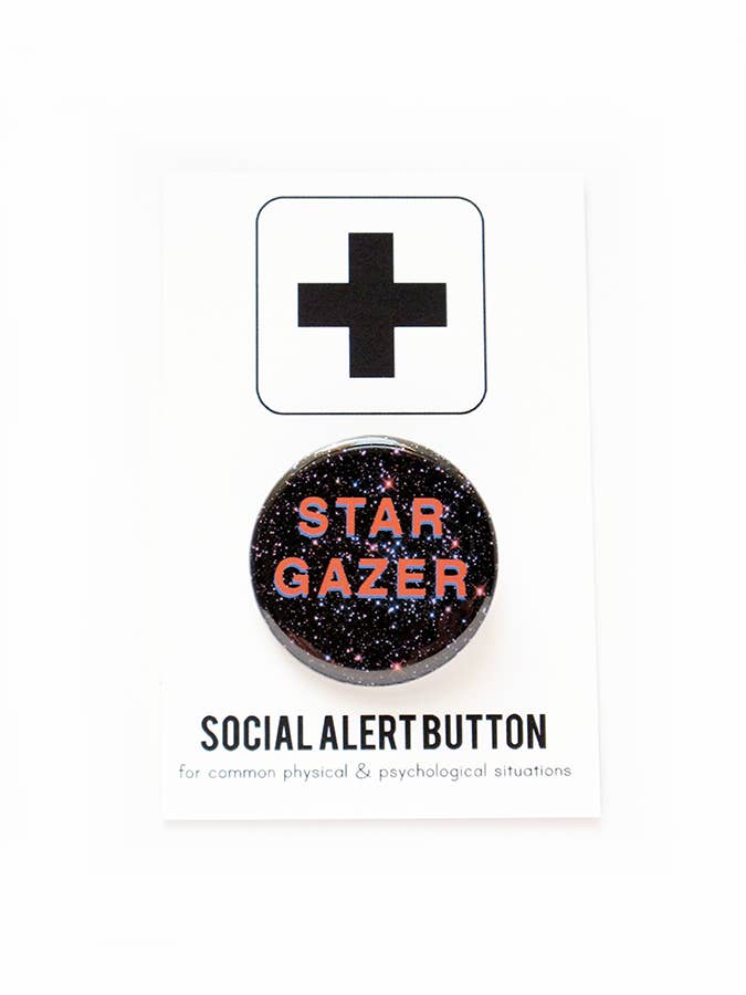 Star Gazer Button - Spiral Circle