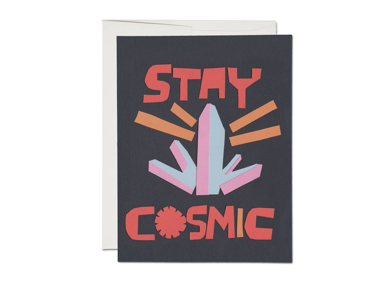 Stay Cosmic Friendship Greeting Card - Spiral Circle