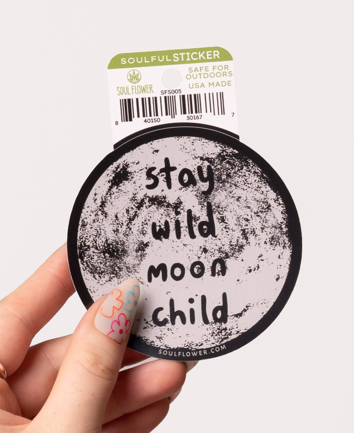 Stay Wild Moon Child Sticker - Spiral Circle