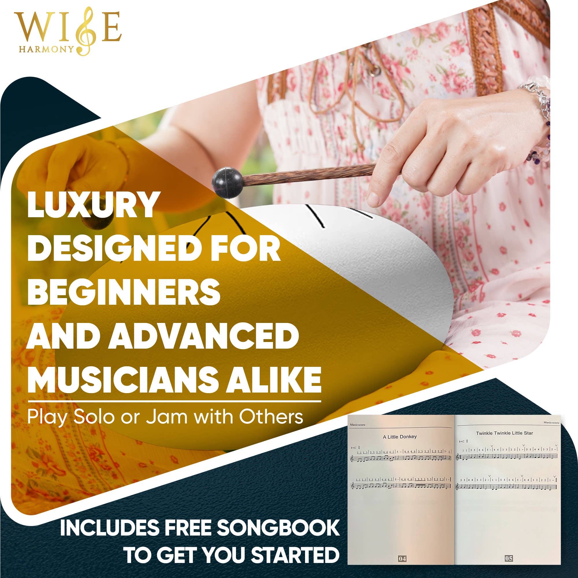 Steel Tongue Drum 6-Inch 8-Notes - Spiral Circle