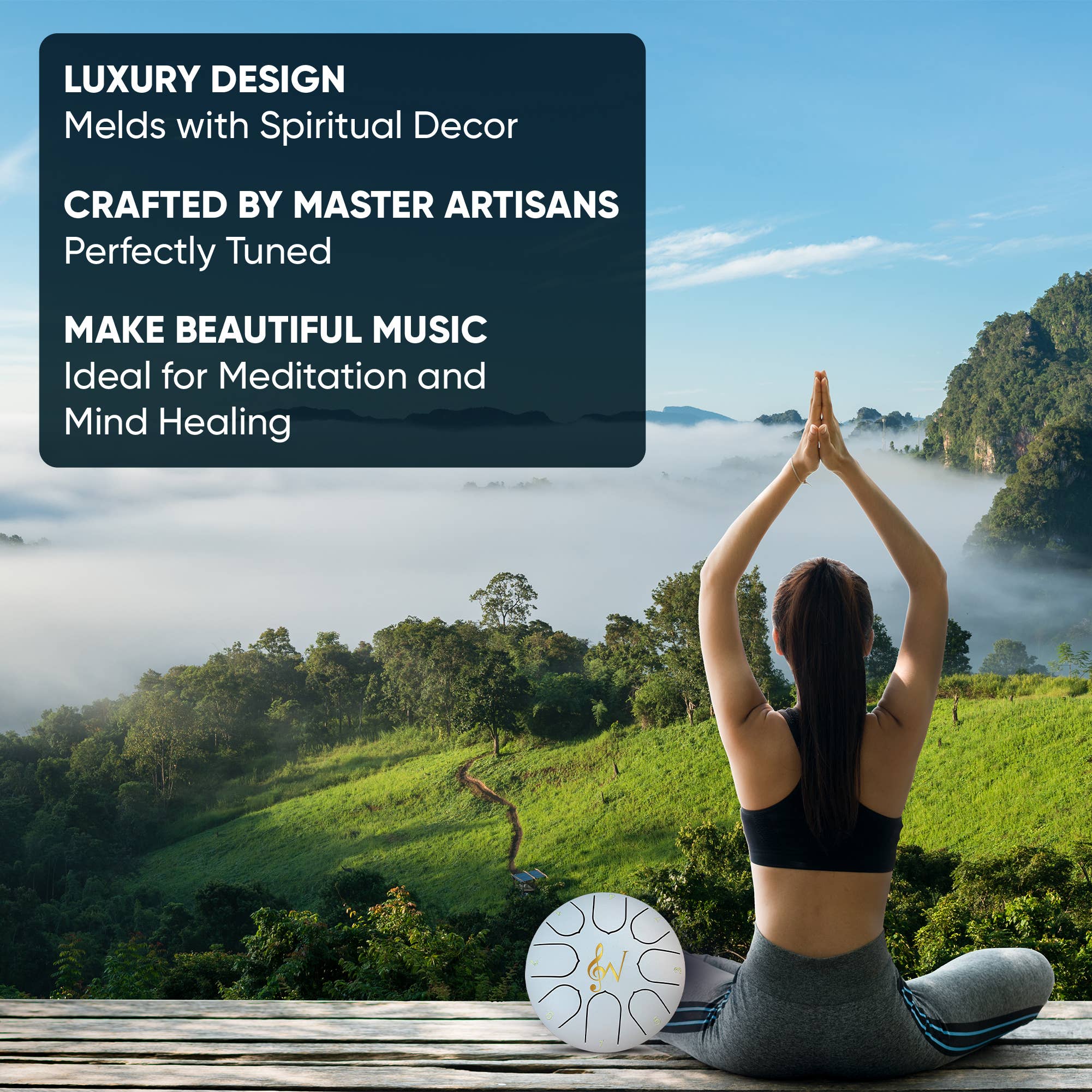 Steel Tongue Drum 6-Inch 8-Notes - Spiral Circle