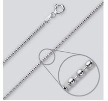 Sterling Silver Ball Chain | 16" - Spiral Circle
