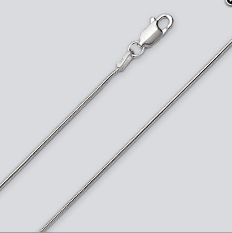 Sterling Silver Delicate Box Chain | 17” - Spiral Circle