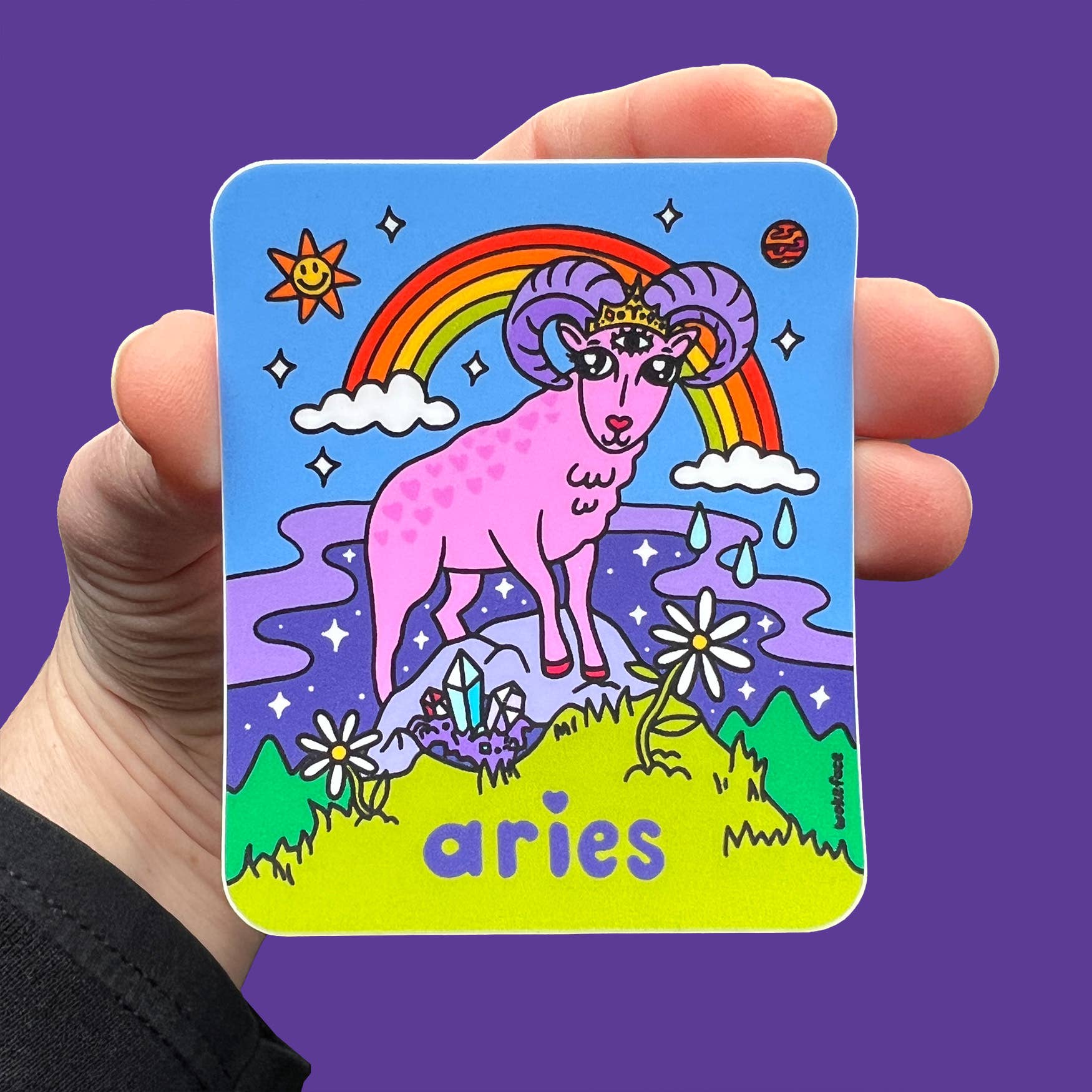Sticker - Zodiac: Aries - Spiral Circle