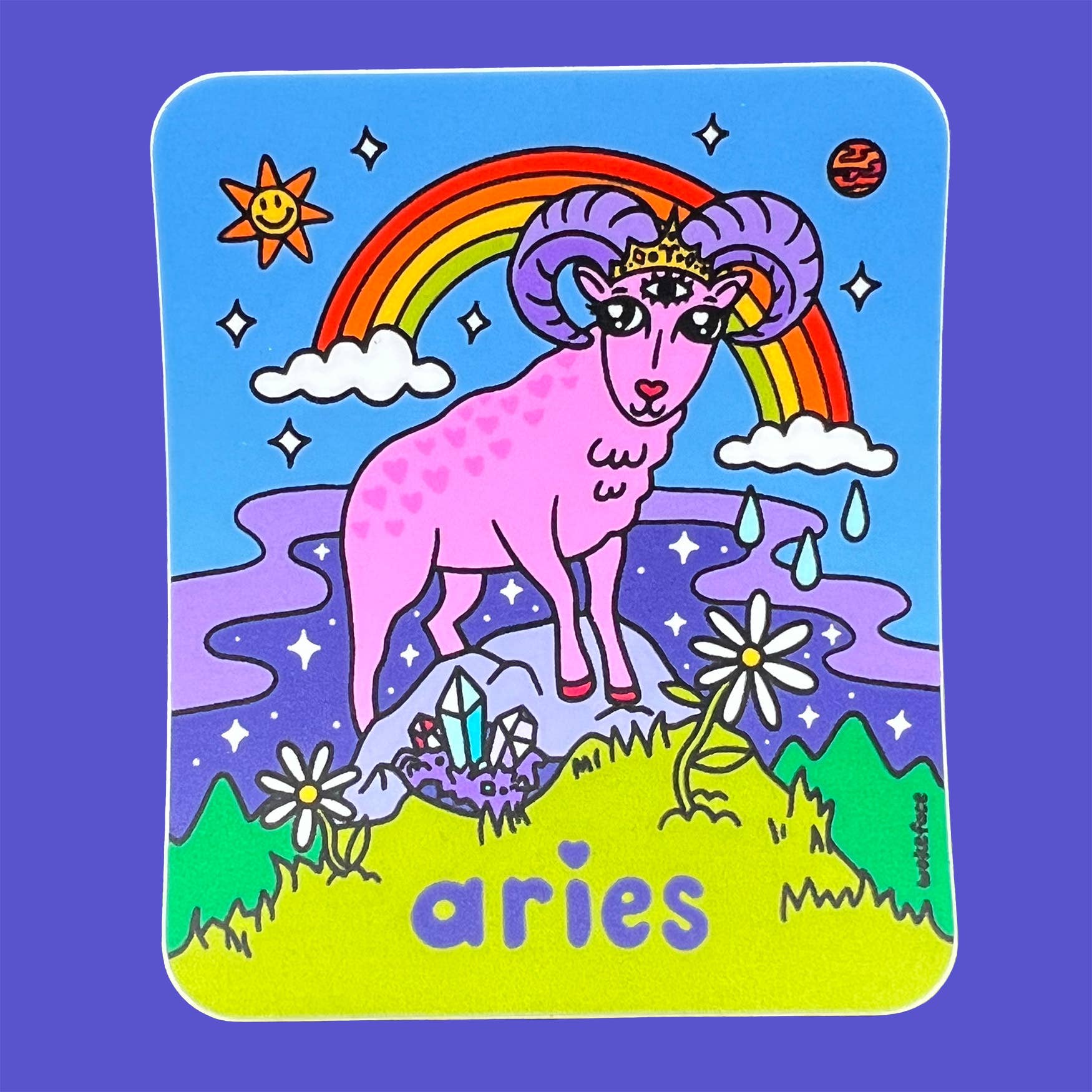 Sticker - Zodiac: Aries - Spiral Circle