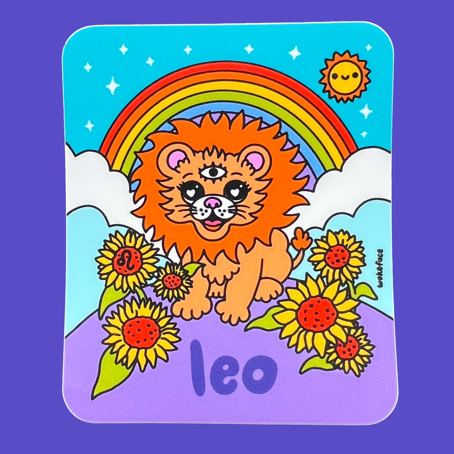 Sticker - Zodiac: Leo - Spiral Circle