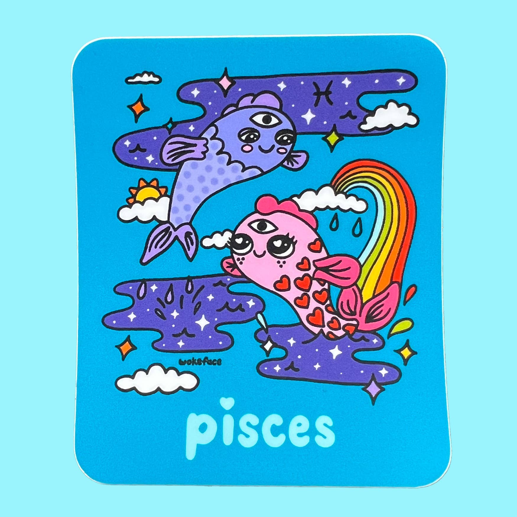 Sticker - Zodiac: Pisces - Spiral Circle
