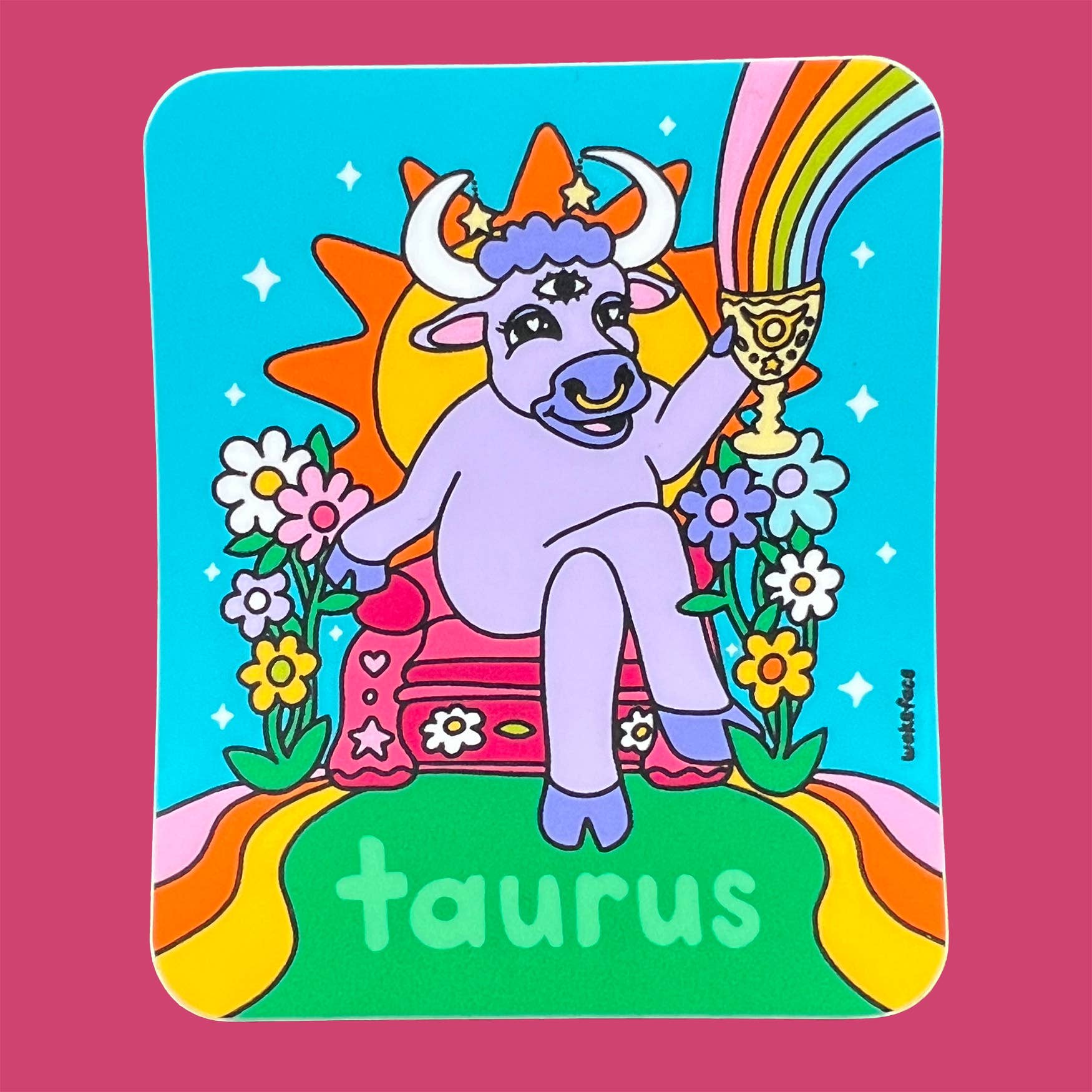 Sticker - Zodiac: Taurus - Spiral Circle