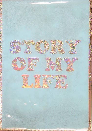 Story of My Life Blank Journal - Spiral Circle