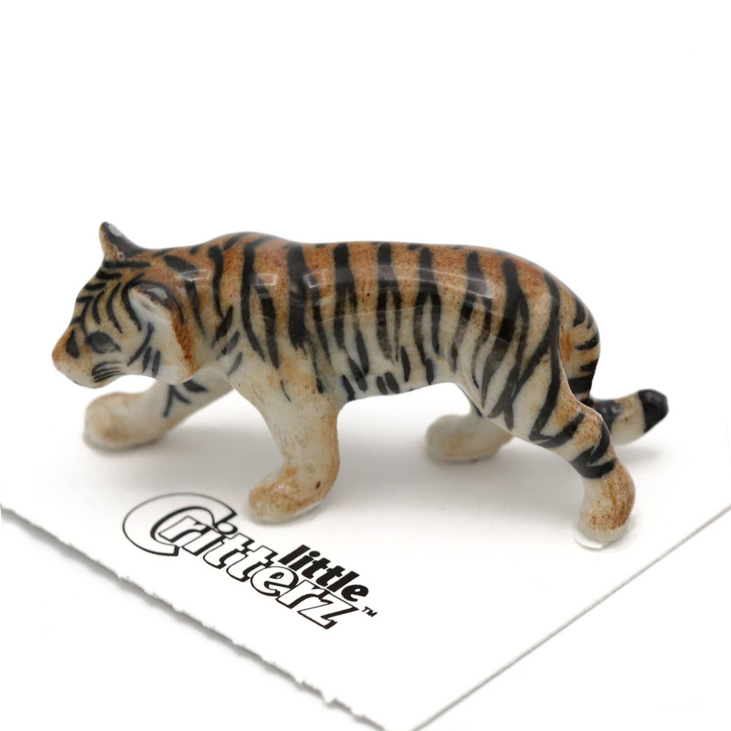 Sunda Sumatran Tiger Porcelain Miniature - Spiral Circle
