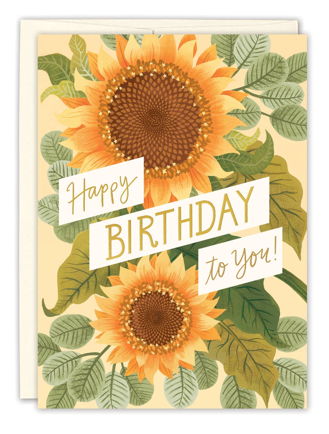 Sunflower Birthday Card - Spiral Circle