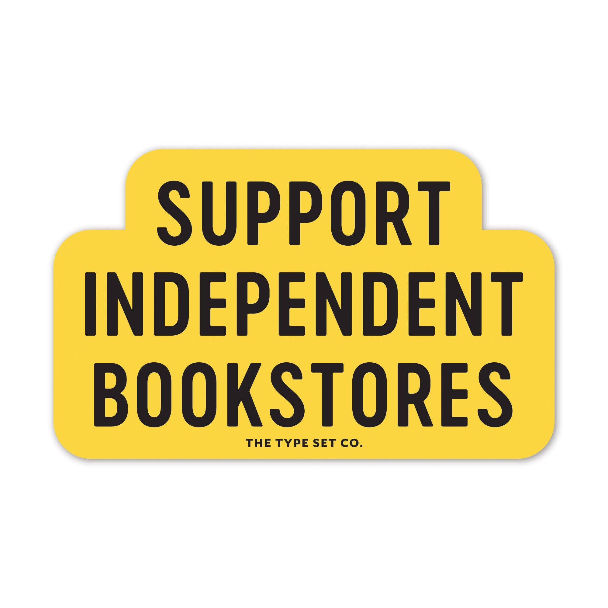 "Support Independent Bookstores" Sticker - Spiral Circle