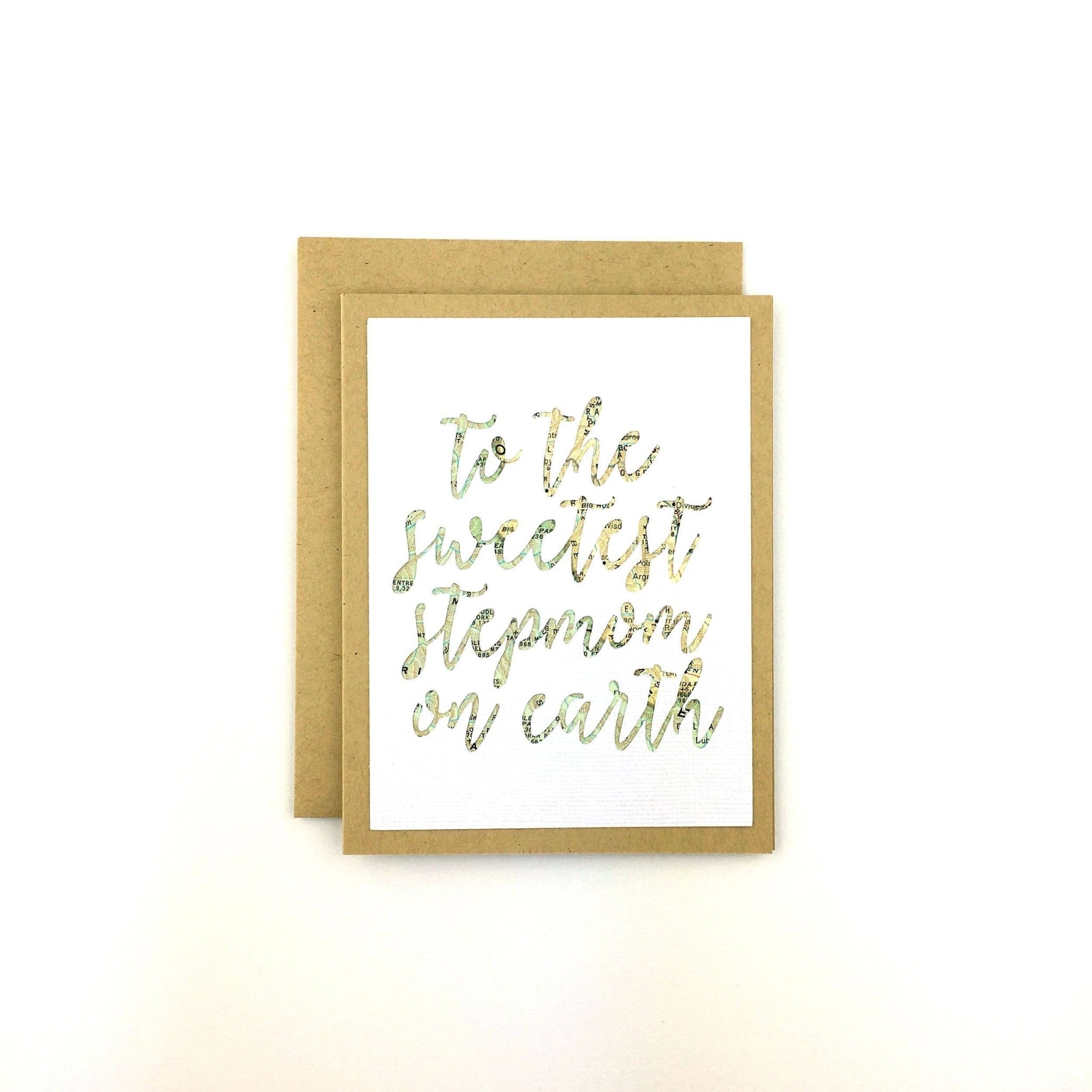 Sweetest Stepmom Card - Spiral Circle