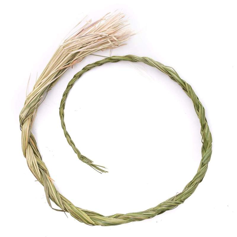 Sweetgrass Incense Braid - Spiral Circle