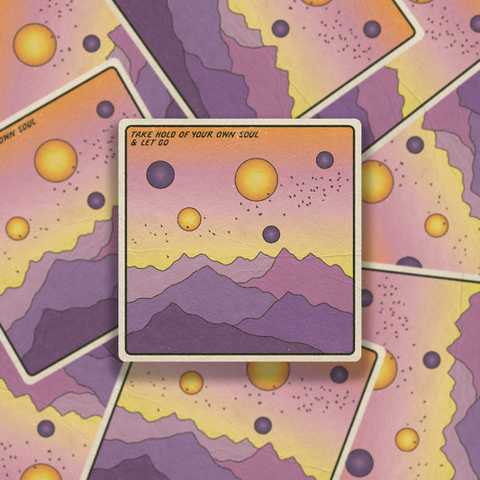 Take Hold Of Your Own Soul Sticker - Spiral Circle