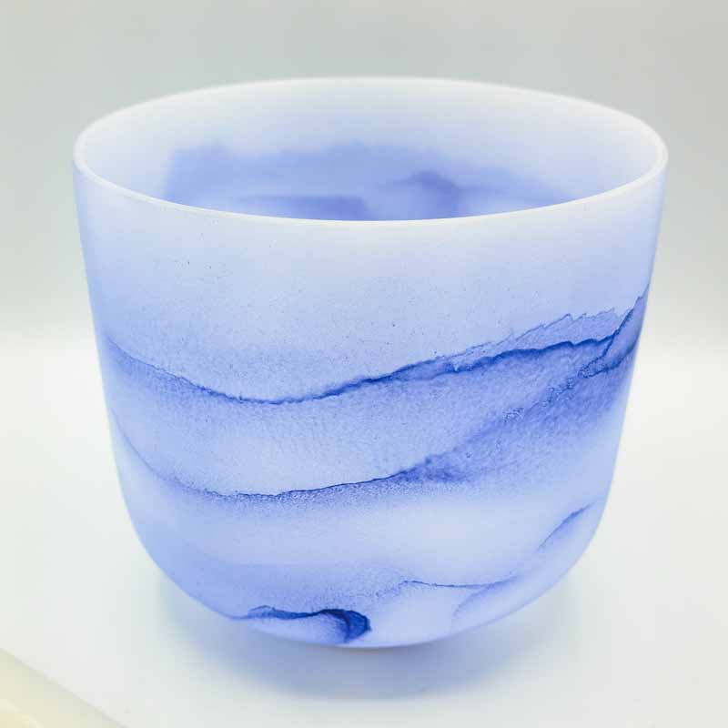 Tanzanite Gemstone Fusion Empyrean Crystal Singing Bowl | Perfect Pitch G# Note | 7 inch - Spiral Circle