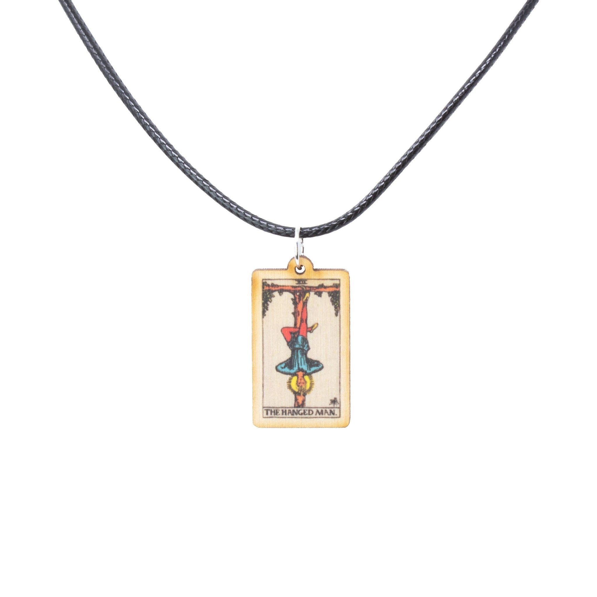 Tarot - 12 - The Hanged Man Necklace - Spiral Circle