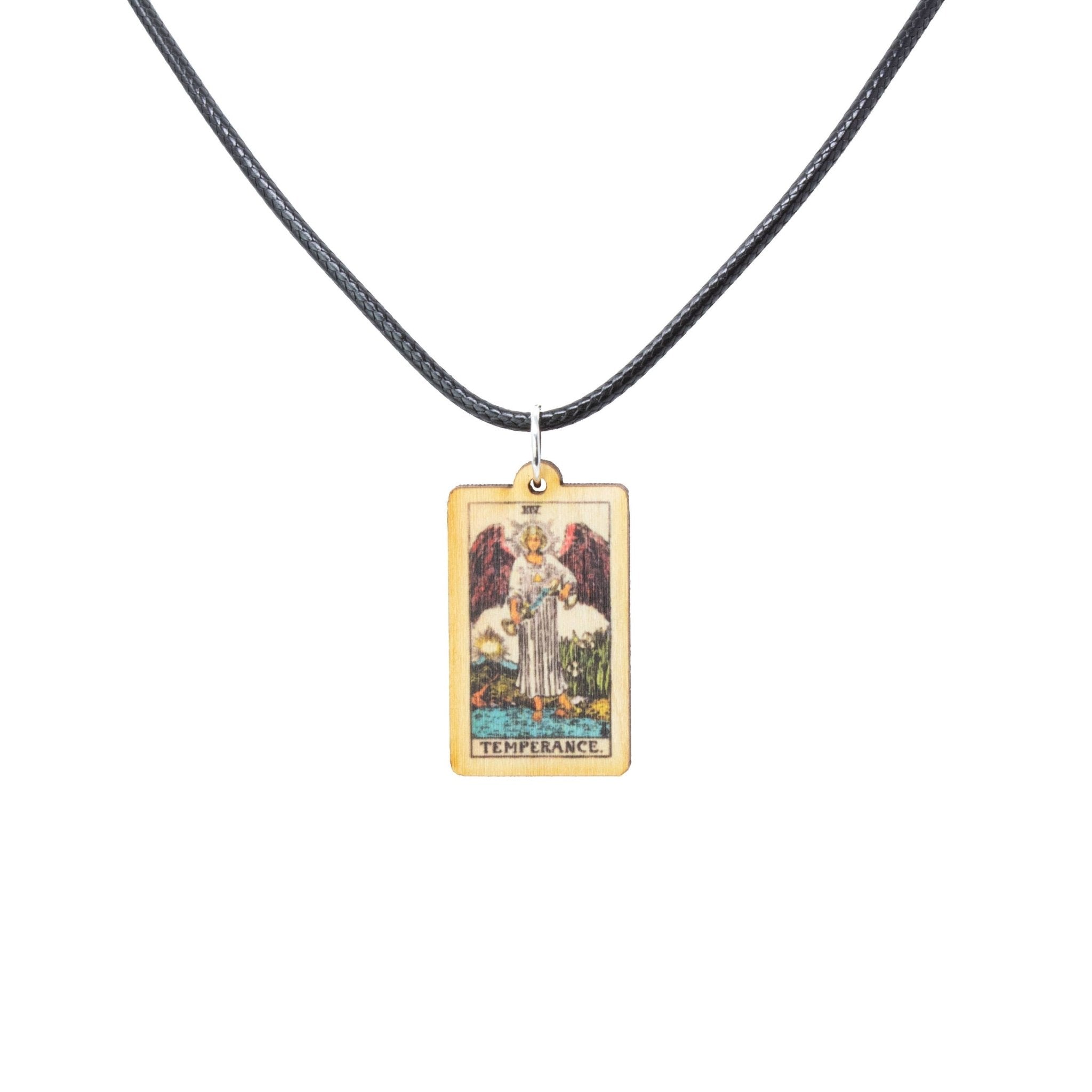 Tarot - 14 - temperance Necklace - Spiral Circle