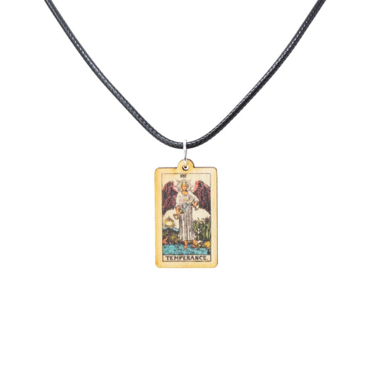 Tarot - 14 - temperance Necklace - Spiral Circle