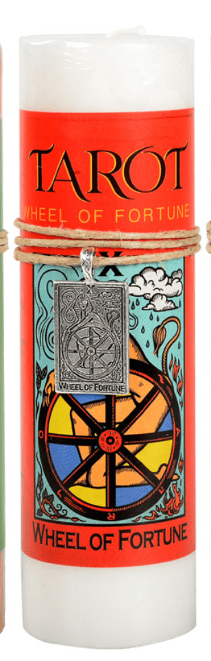Tarot Candle | With Pendant - Spiral Circle