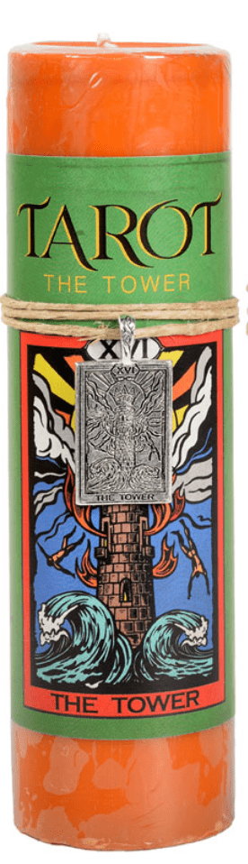 Tarot Candle | With Pendant - Spiral Circle