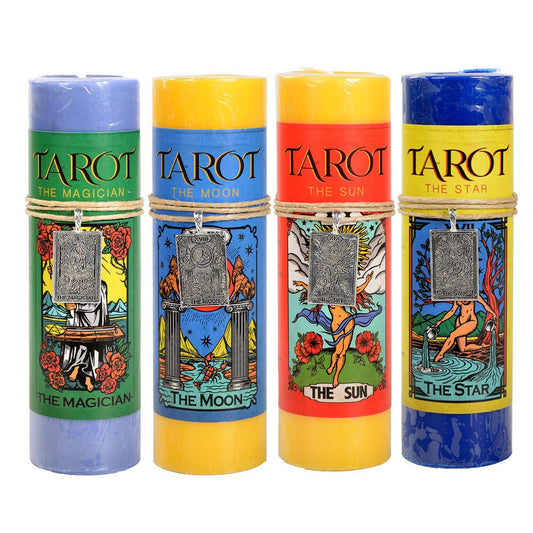 Tarot Candle | With Pendant - Spiral Circle