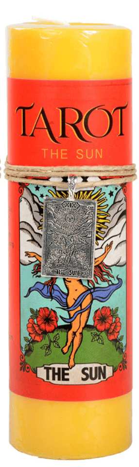 Tarot Candle | With Pendant - Spiral Circle
