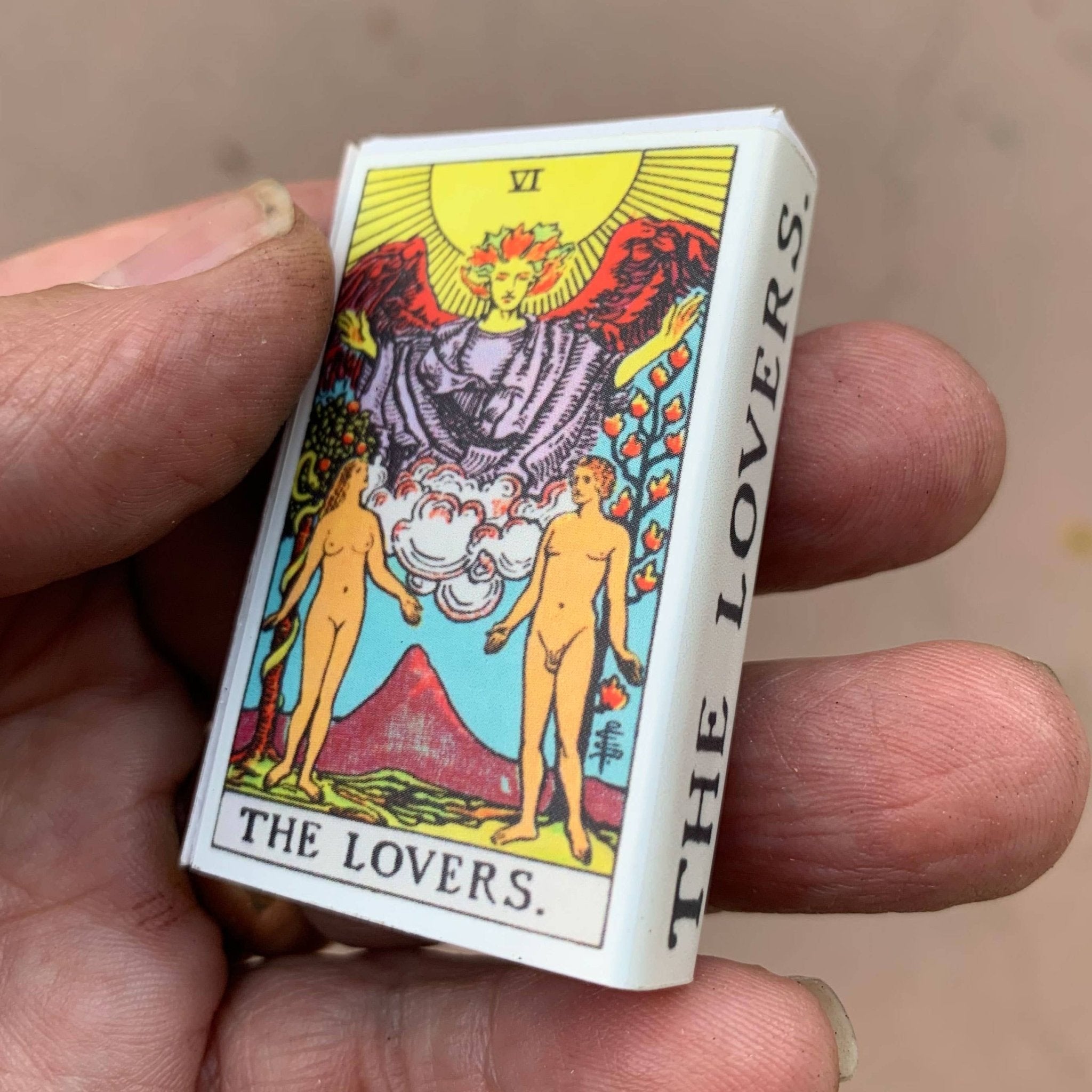 Tarot Matchbox - The Lovers - Spiral Circle