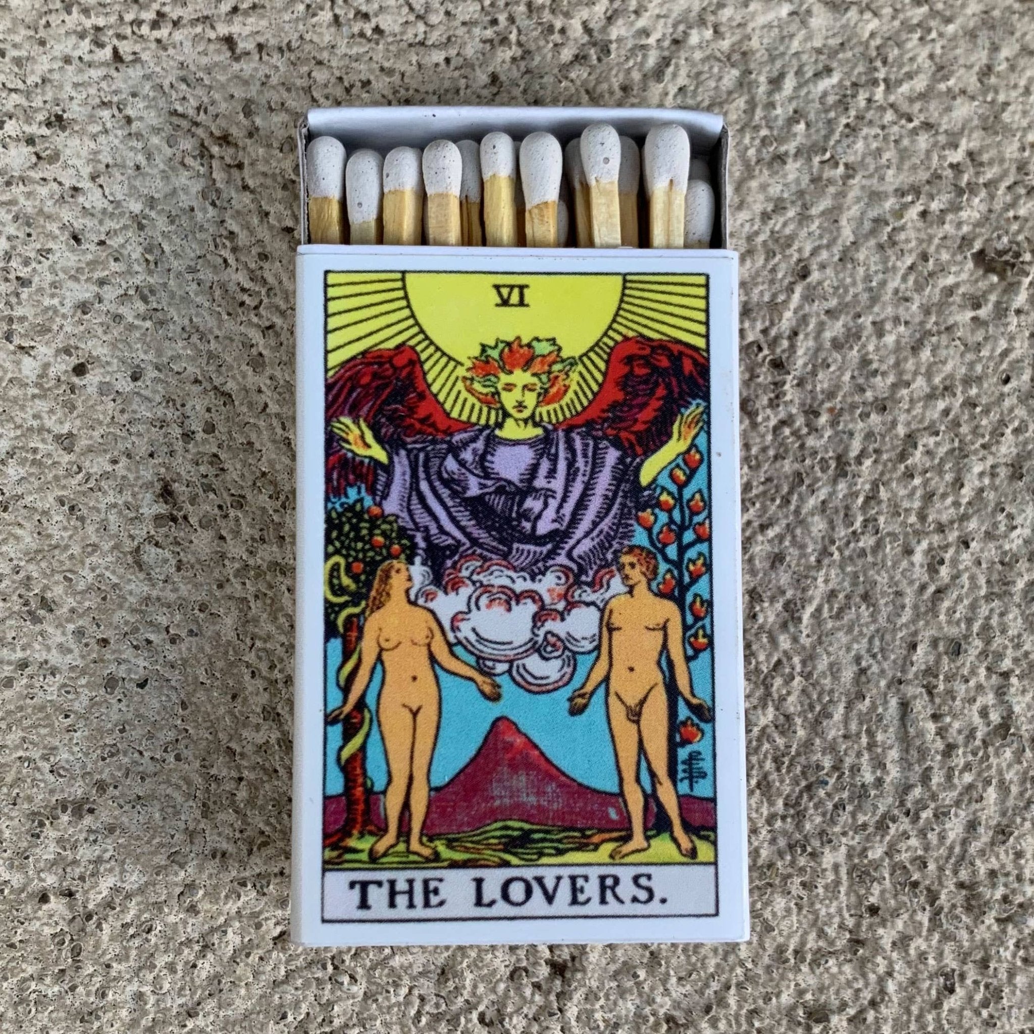 Tarot Matchbox - The Lovers - Spiral Circle