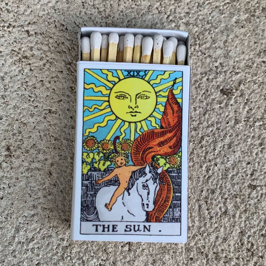 Tarot Matchbox - The Sun - Spiral Circle