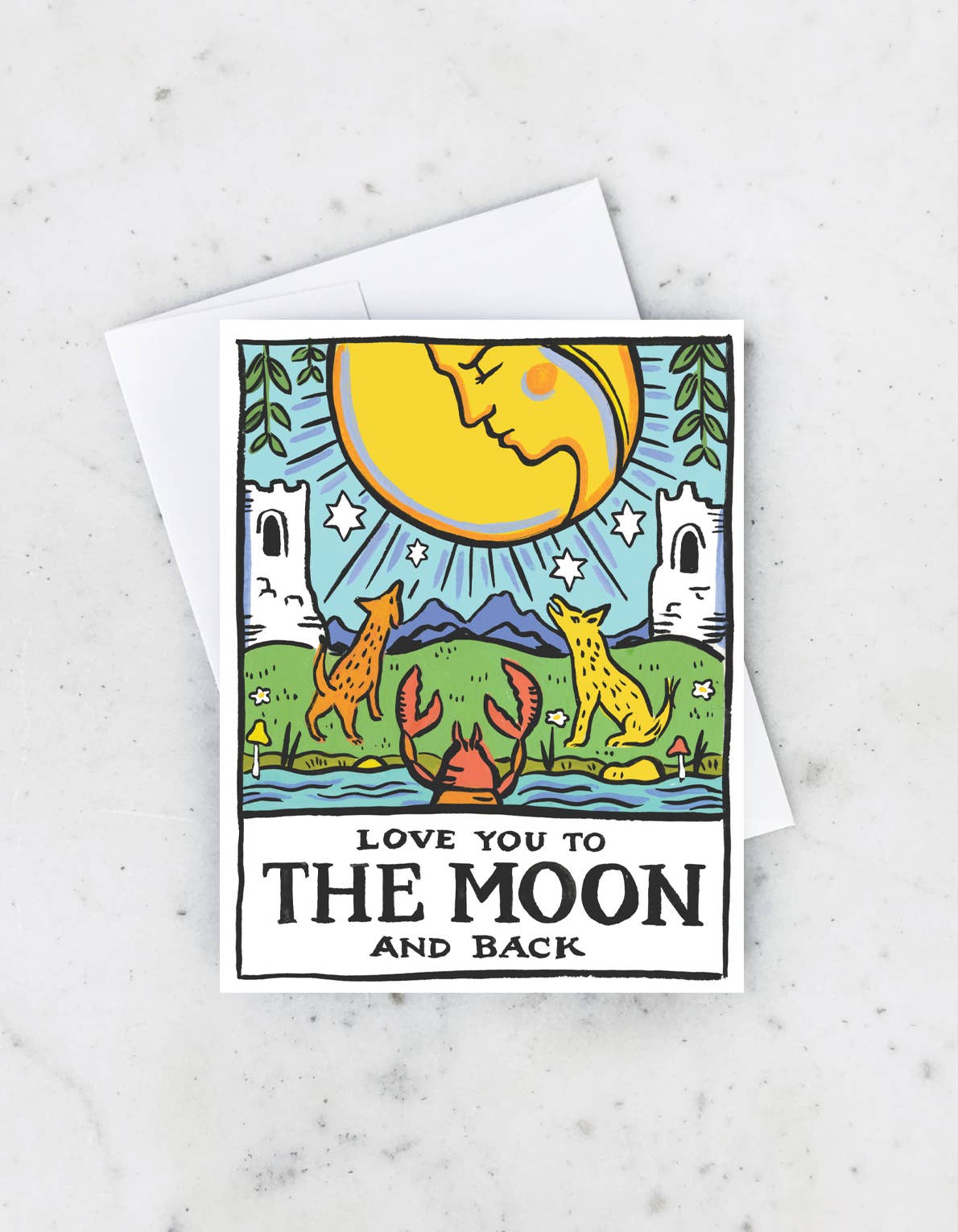 Tarot Moon Card - Spiral Circle