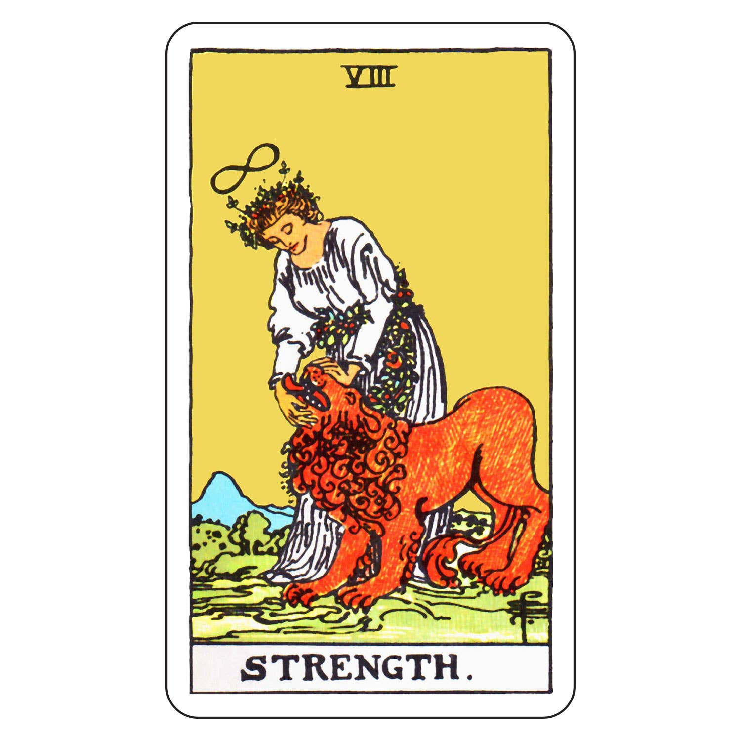 Tarot Sticker - Strength - Spiral Circle