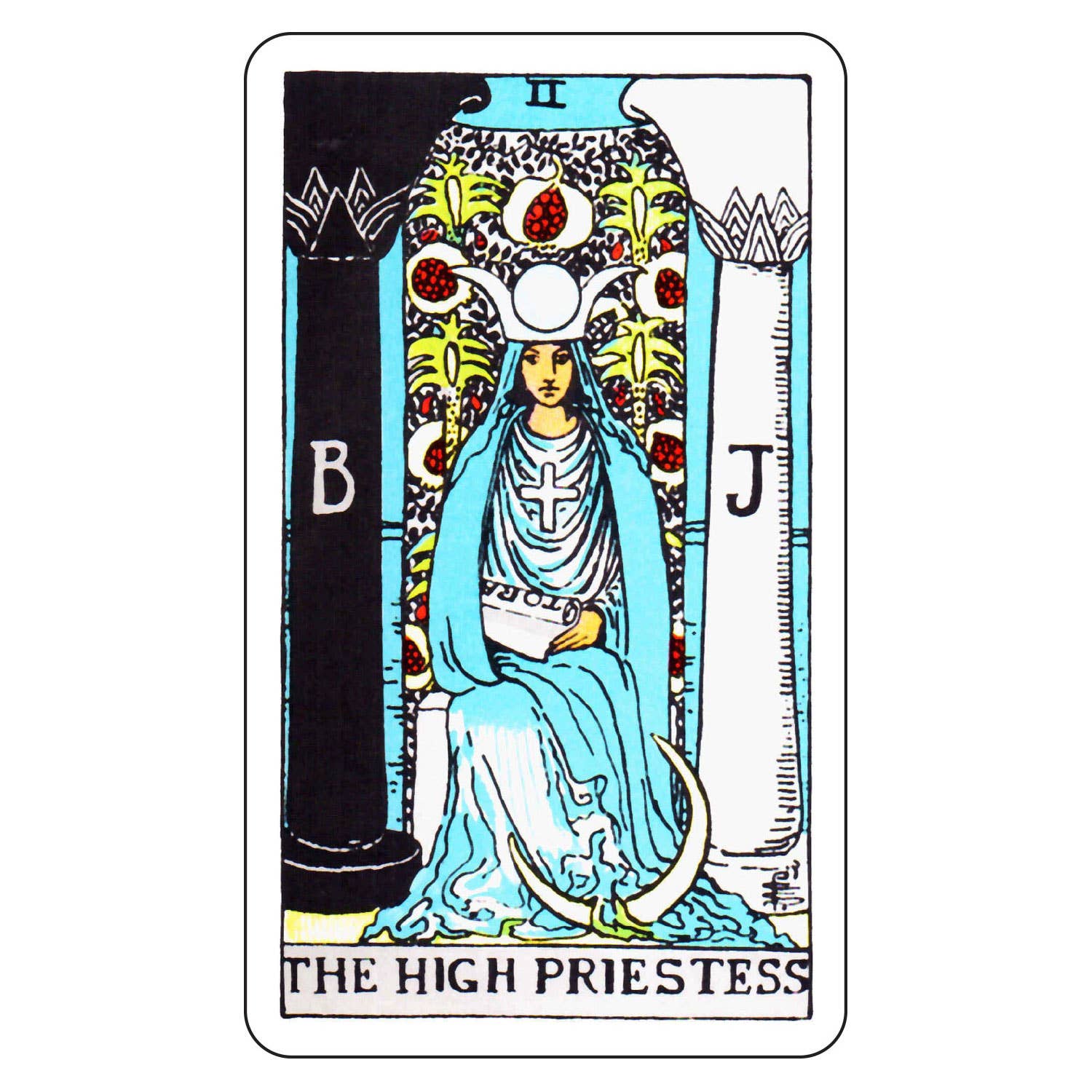 Tarot Sticker - The High Priestess - Spiral Circle