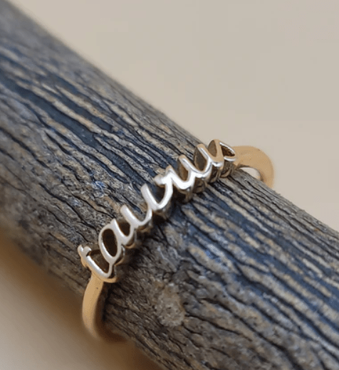 Taurus | Zodiac Cursive Ring | Brass & 18k Gold Plated - Spiral Circle