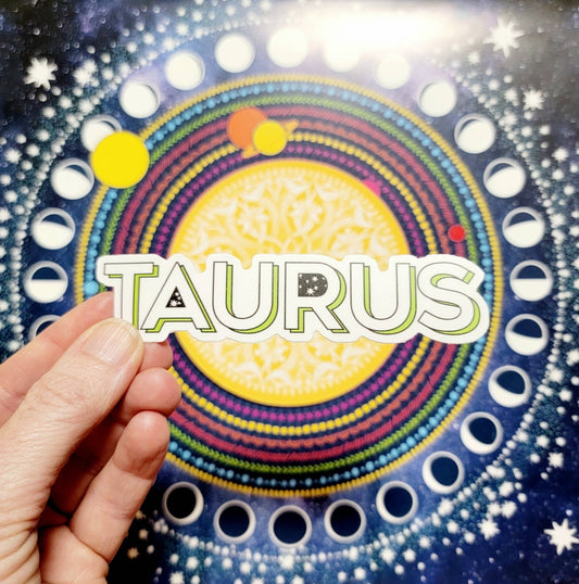 Taurus | Zodiac Sign Stickers - Spiral Circle
