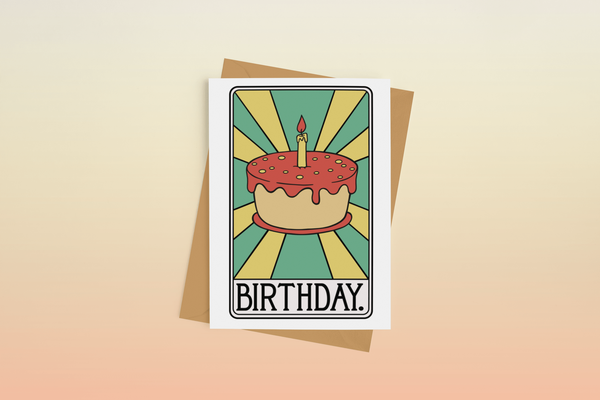 The Birthday Tarot Card Greeting Card - Spiral Circle