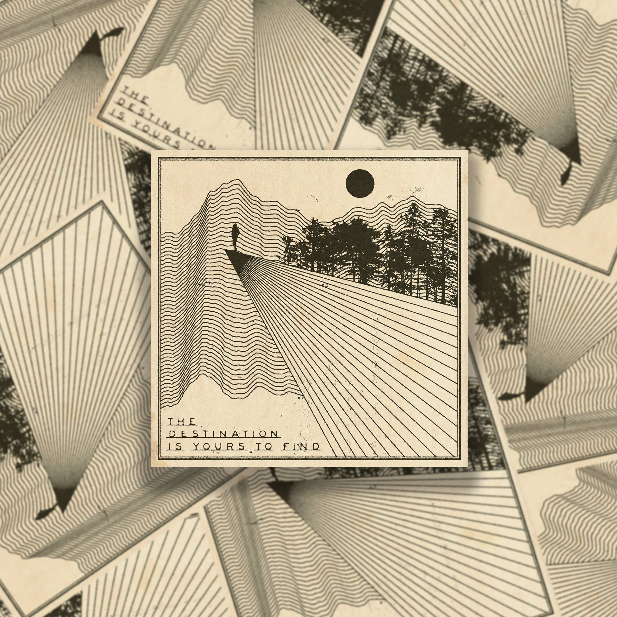 The Destination Is Yours To Find Sticker - Spiral Circle