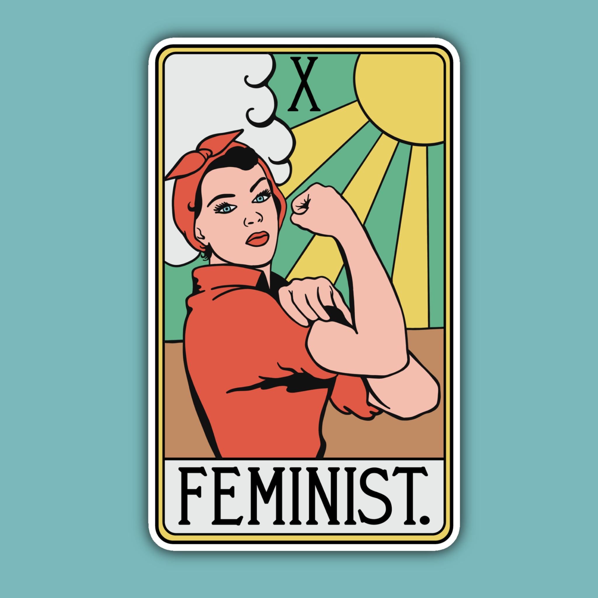 The Feminist Tarot Card Sticker - Spiral Circle