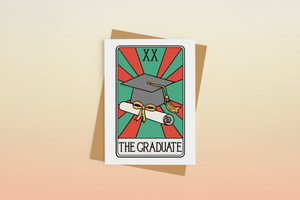 The Graduate Tarot Card Greeting Card - Spiral Circle
