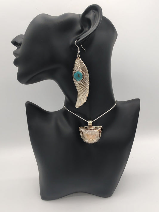 The Great Owl Pendant - Spiral Circle