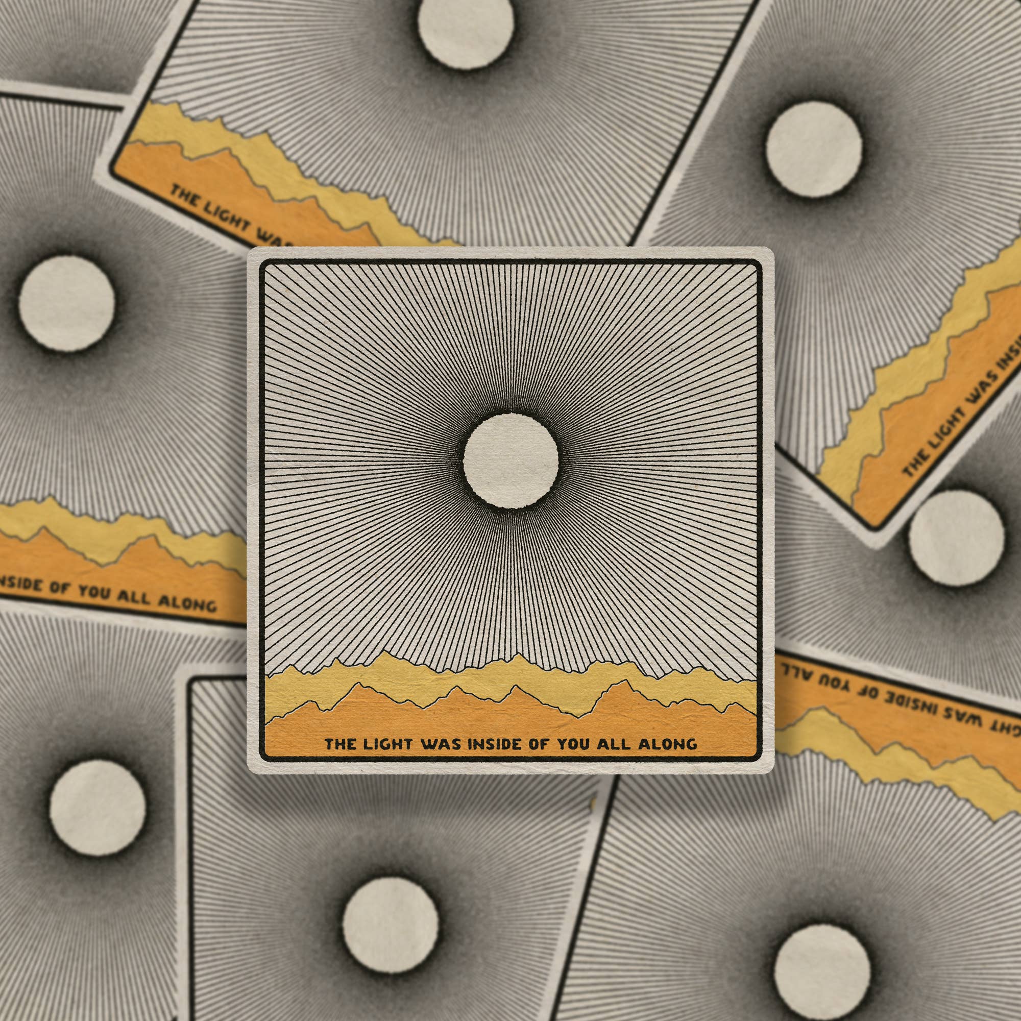 The Light Was Inside Sticker - Spiral Circle