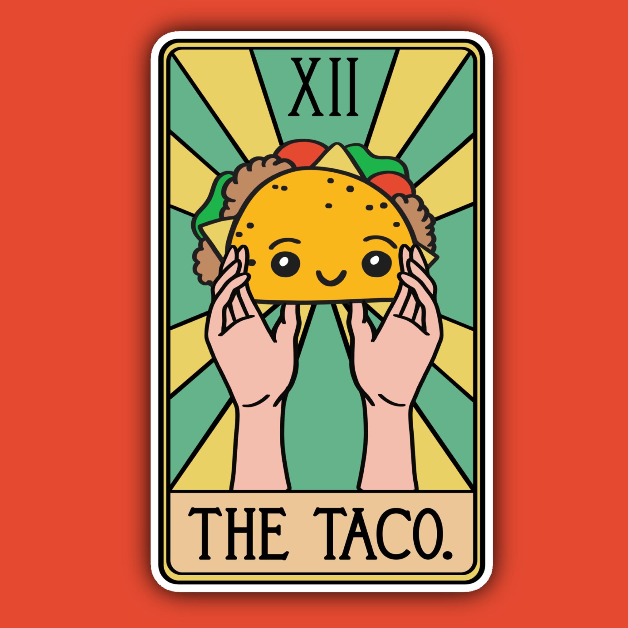 The Taco Tarot Card Sticker - Spiral Circle