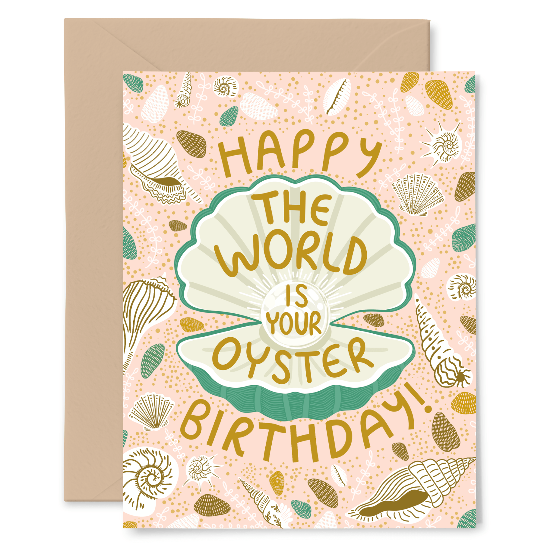 The World Is Your Oyster Birthday Card - Spiral Circle