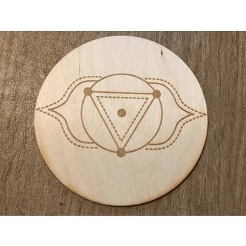 Third Eye Chakra Crystal Grid | 4inches - Spiral Circle