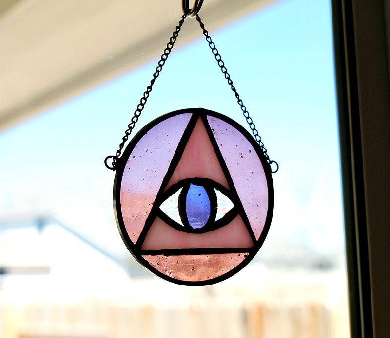 Third Eye | Stained Glass Wall Hanging - Spiral Circle