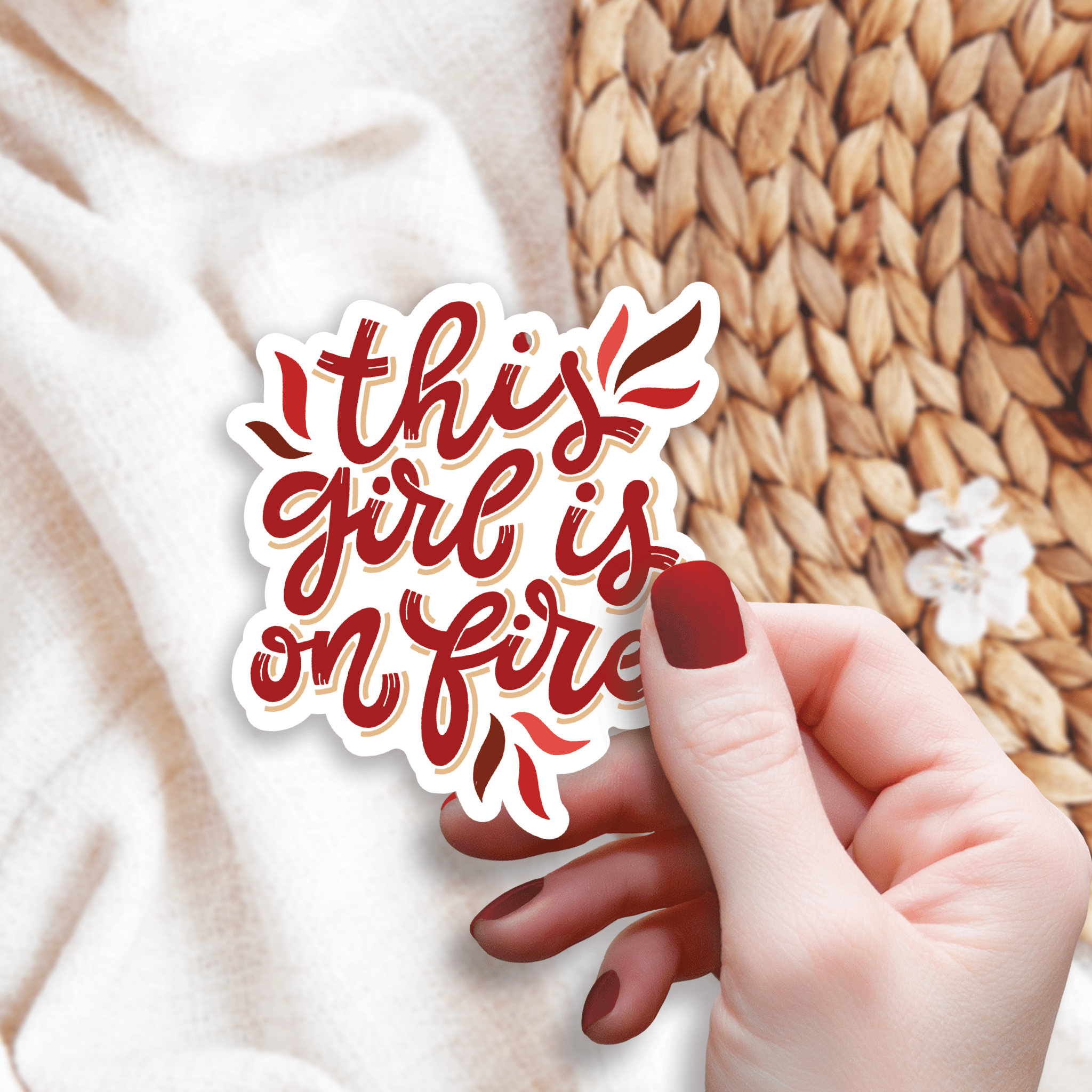 This Girl is on Fire | Sticker - Spiral Circle