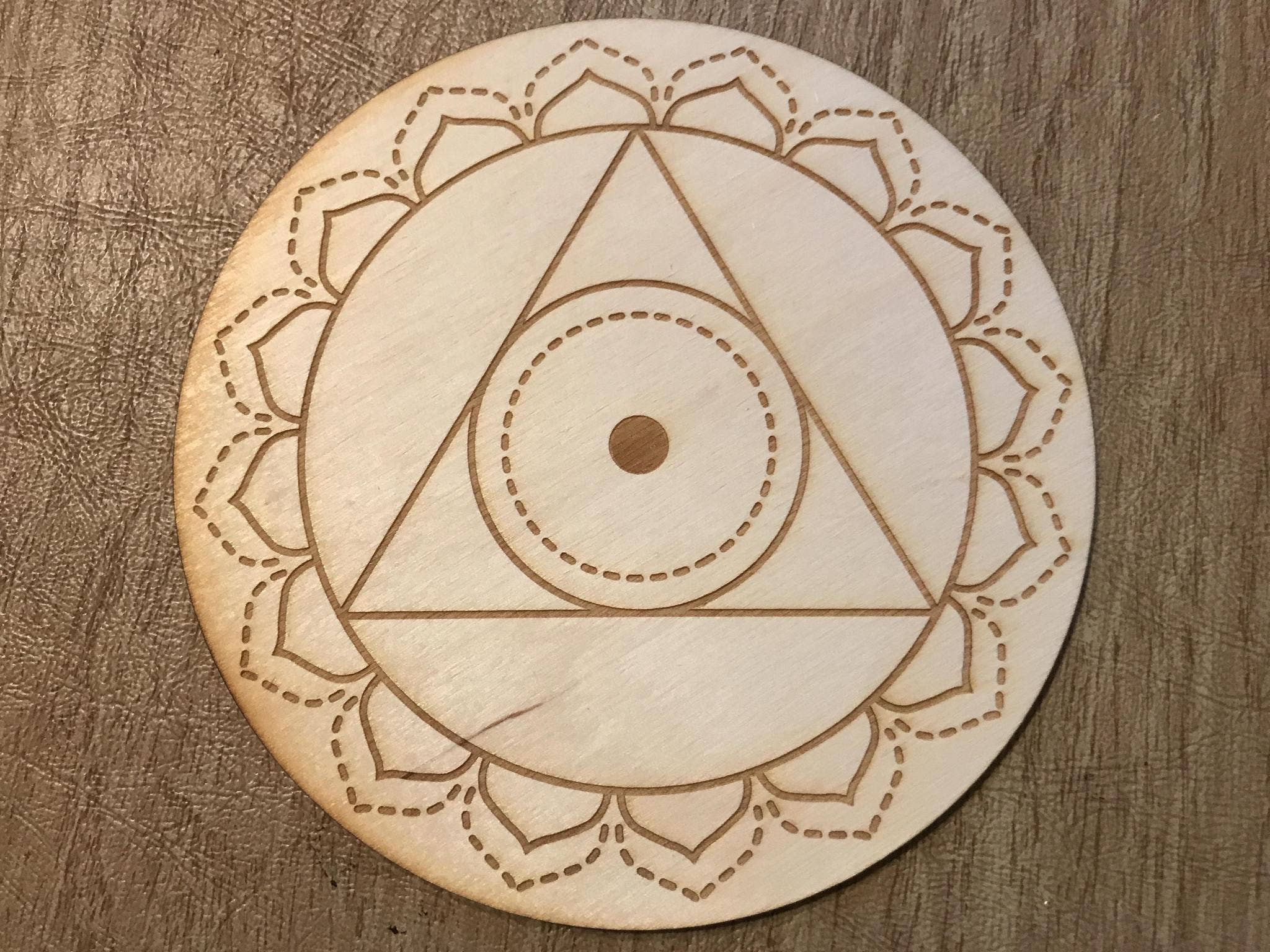 Throat Chakra Crystal Grid | 4 inch - Spiral Circle